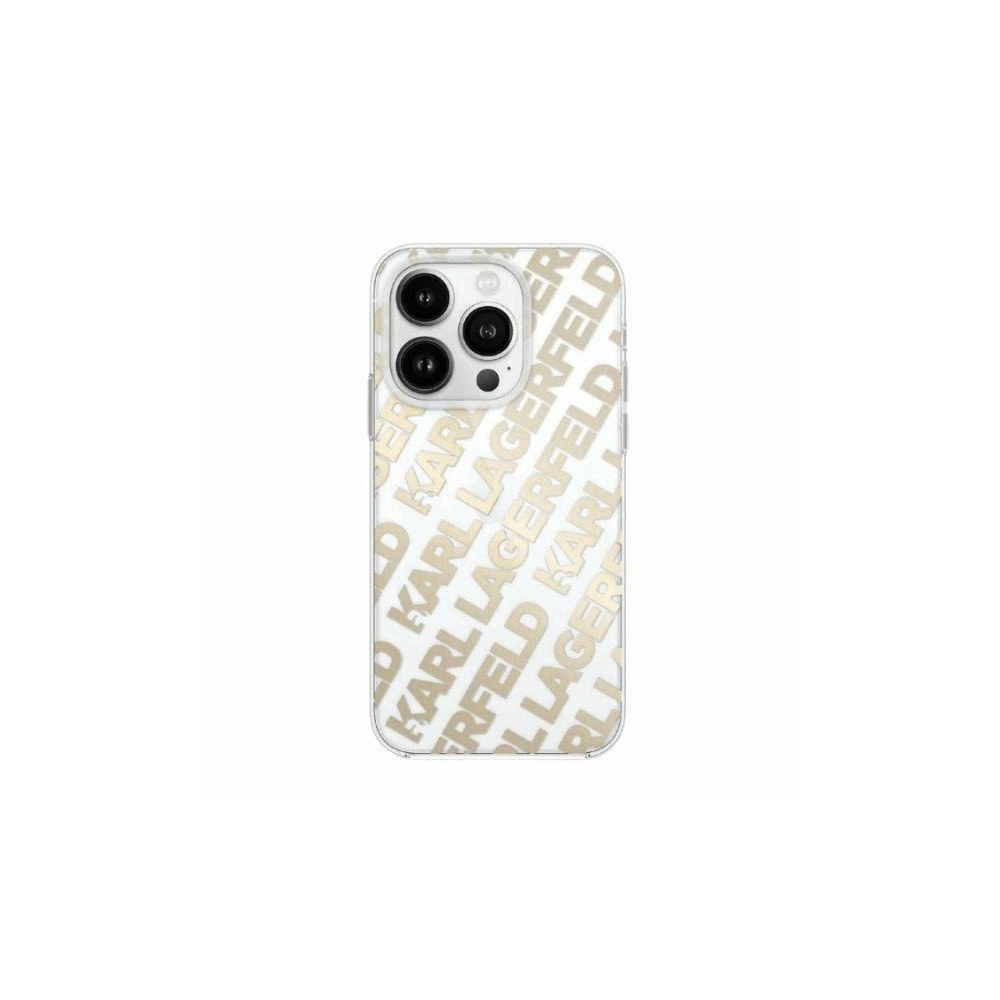 Etui Karl Lagerfeld KLHCP15LHKFOEMD Apple iPhone 15 Pro hardcase IML Fullover Logo złoty/gold