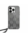 Etui Karl Lagerfeld KLHCP15SHKDPNSK Apple iPhone 15 / 14 / 13 hardcase IML Mono KL Pattern & Cord czarny/black