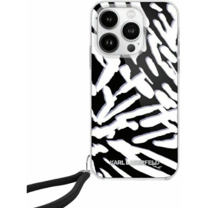 Buy Karl Lagerfeld KLHCP15XHZBPKCCK Apple iPhone 15 Pro Max hardcase IML Zebra Pattern & Cord black - KLD2006 - {ean13} - Home Screen Store Europe