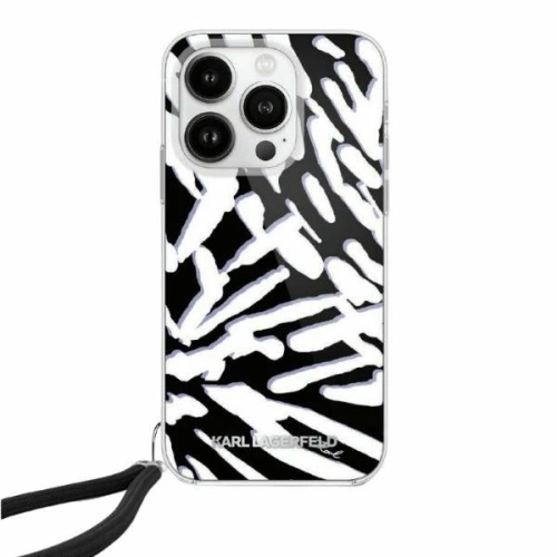 Buy Karl Lagerfeld KLHCP15XHZBPKCCK Apple iPhone 15 Pro Max hardcase IML Zebra Pattern & Cord black - KLD2006 - {ean13} - Home Screen Store Europe