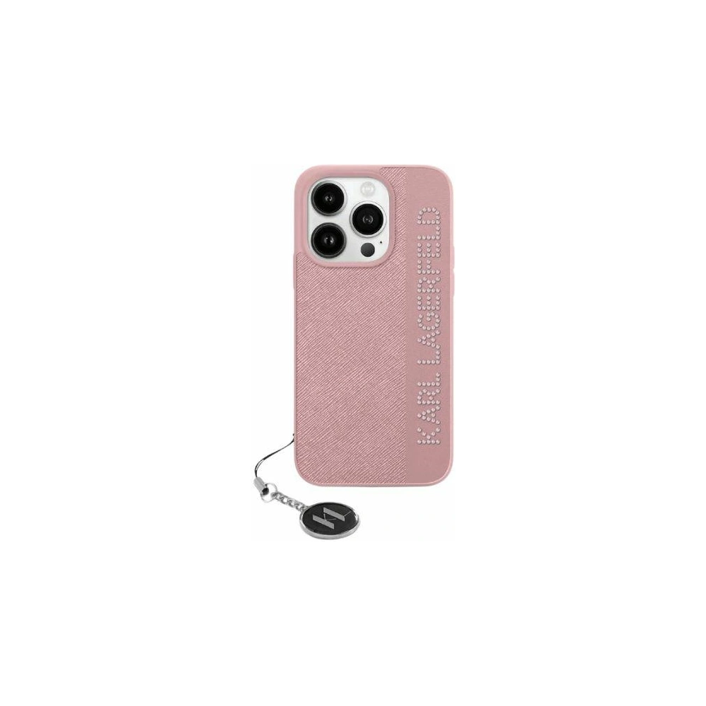Etui Karl Lagerfeld KLHCP15XPSAKDGCP Apple iPhone 15 Pro Max hardcase Saffiano Rhinestones & Charm różowy/pink