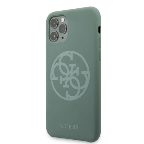 Kup Etui Guess GUHCN65LS4GKA Apple iPhone 11 Pro Max khaki hard case Silicone 4G Tone On Tone - GUE271KHA - {ean13} - Sklep Home Screen