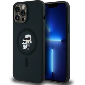 Kup Etui Karl Lagerfeld KLHMP13LSCMKCRHK Apple iPhone 13 / 13 Pro hardcase Silicone Karl & Choupette MagSafe czarny/black - KLD2012 - {ean13} - Sklep Home Screen