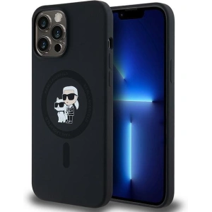Buy Karl Lagerfeld KLHMP13XSCMKCRHK Apple iPhone 13 Pro Max hardcase Silicone Karl & Choupette MagSafe black - KLD2015 - {ean13} - Home Screen Store Europe