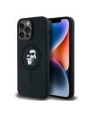 Etui Karl Lagerfeld KLHMP14LSCMKCRHK Apple iPhone 14 Pro hardcase Silicone Karl & Choupette MagSafe černý/black