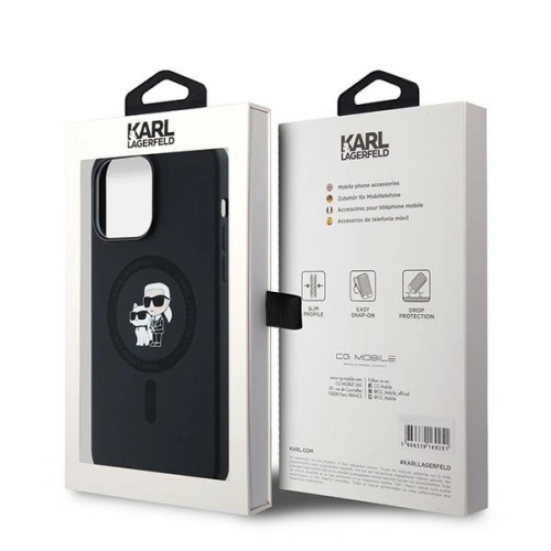 Kup Etui Karl Lagerfeld KLHMP14LSCMKCRHK Apple iPhone 14 Pro hardcase Silicone Karl & Choupette MagSafe černý/black - KLD2018 - {ean13} - Sklep Home Screen