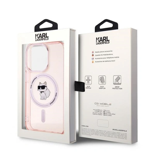 Buy Karl Lagerfeld KLHMP14XHFCCNOP Apple iPhone 14 Pro Max hardcase IML Choupette MagSafe pink - KLD2022 - {ean13} - Home Screen Store Europe