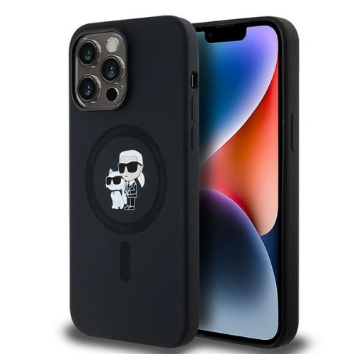 Buy Karl Lagerfeld KLHMP14XSCMKCRHK Apple iPhone 14 Pro Max hardcase Silicone Karl & Choupette MagSafe back - KLD2023 - {ean13} - Home Screen Store Europe