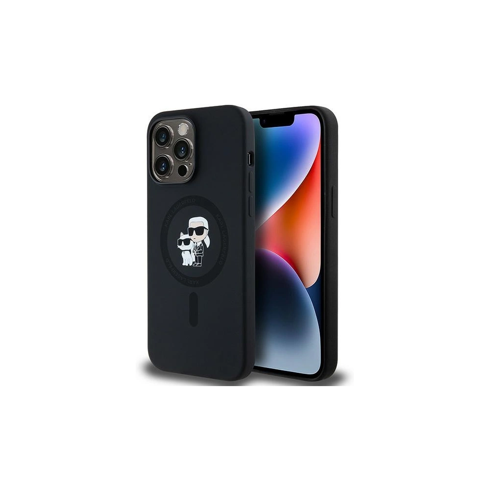 Etui Karl Lagerfeld KLHMP14XSCMKCRHK Apple iPhone 14 Pro Max hardcase Silicone Karl & Choupette MagSafe czarny/black