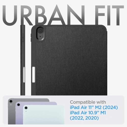 Kup Etui Spigen Urban Fit Apple iPad Air 10.9 2020/2022 (4. és 5. generáció) / iPad Air 11 2024 (6. generáció) fekete - SPN3413 - {ean13} - Sklep Home Screen
