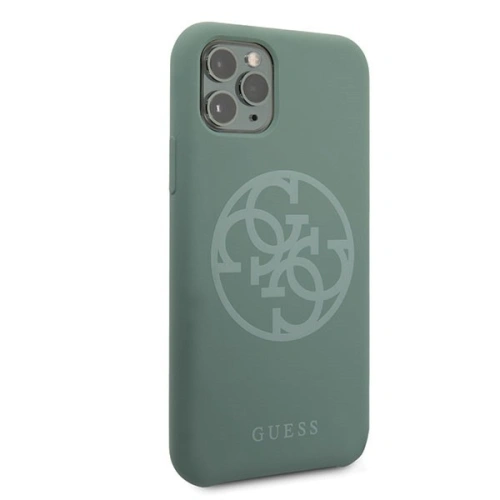 Kup Etui Guess GUHCN65LS4GKA Apple iPhone 11 Pro Max khaki hard case Silicone 4G Tone On Tone - GUE271KHA - {ean13} - Sklep Home Screen