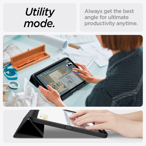 Kup Etui Spigen Urban Fit Apple iPad Air 10.9 2020/2022 (4. és 5. generáció) / iPad Air 11 2024 (6. generáció) fekete - SPN3413 - {ean13} - Sklep Home Screen