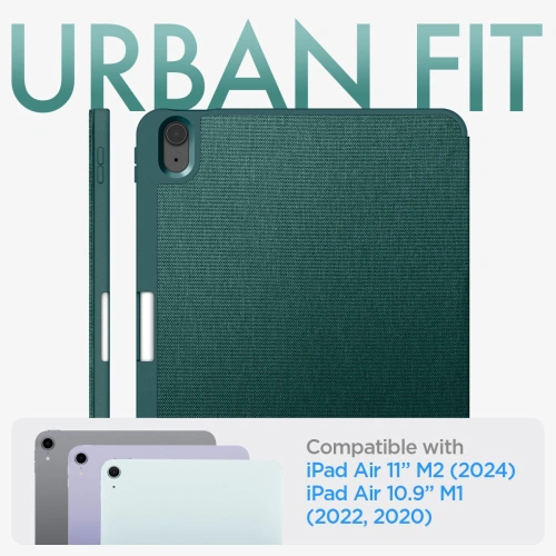 Kup Tok Spigen Urban Fit Apple iPad Air 10.9 2020/2022 (4. és 5. generáció) / iPad Air 11 2024 (6. generáció) éjféli zöld - SPN3414 - {ean13} - Sklep Home Screen