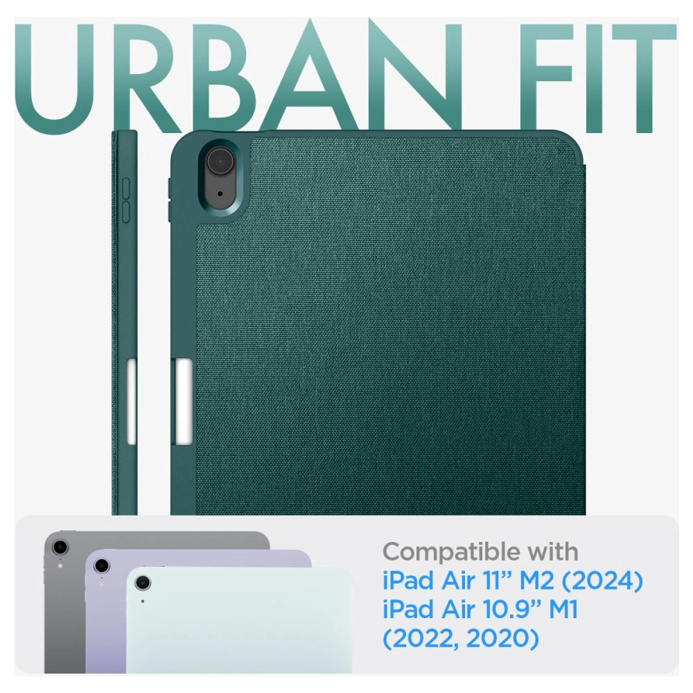 Etui Spigen Urban Fit Apple iPad Air 10.9 2020/2022 (4. i 5. generacji) / iPad Air 11 2024 (6. generacji) midnight green