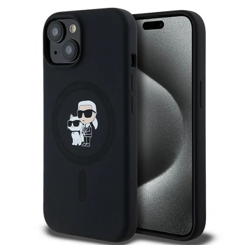 Kup Etui Karl Lagerfeld KLHMP15SSCMKCRHK Apple iPhone 15 / 14 / 13 hardcase Silicon Karl & Choupette MagSafe negru/black - KLD2029 - {ean13} - Sklep Home Screen