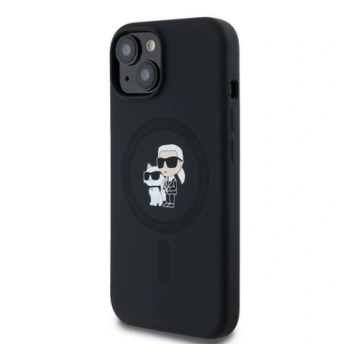 Kup Etui Karl Lagerfeld KLHMP15SSCMKCRHK Apple iPhone 15 / 14 / 13 hardcase Silicon Karl & Choupette MagSafe negru/black - KLD2029 - {ean13} - Sklep Home Screen