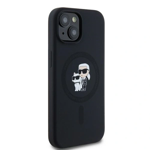 Kup Etui Karl Lagerfeld KLHMP15SSCMKCRHK Apple iPhone 15 / 14 / 13 hardcase Silicon Karl & Choupette MagSafe negru/black - KLD2029 - {ean13} - Sklep Home Screen