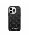Etui Karl Lagerfeld KLHMP15XPKHPORPK Apple iPhone 15 Pro Max kemény tok Bőr Monogram Fém Logó fekete/black