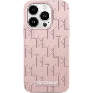 Kup Etui Karl Lagerfeld KLHMP15XPKHPORPP Apple iPhone 15 Pro Max keménytok Bőr Monogram Fém Logó rózsaszín/pink - KLD2032 - {ean13} - Sklep Home Screen