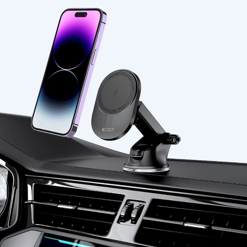 Kup [OUTLET] Auto-Halterung mit kabellosem MagSafe-Ladegerät Tech-Protect MM15W-V1 Dashboard- und Lüftungshalterung kabelloses Ladegerät 15W Schwarz - OT-658 - {ean13} - Sklep Home Screen