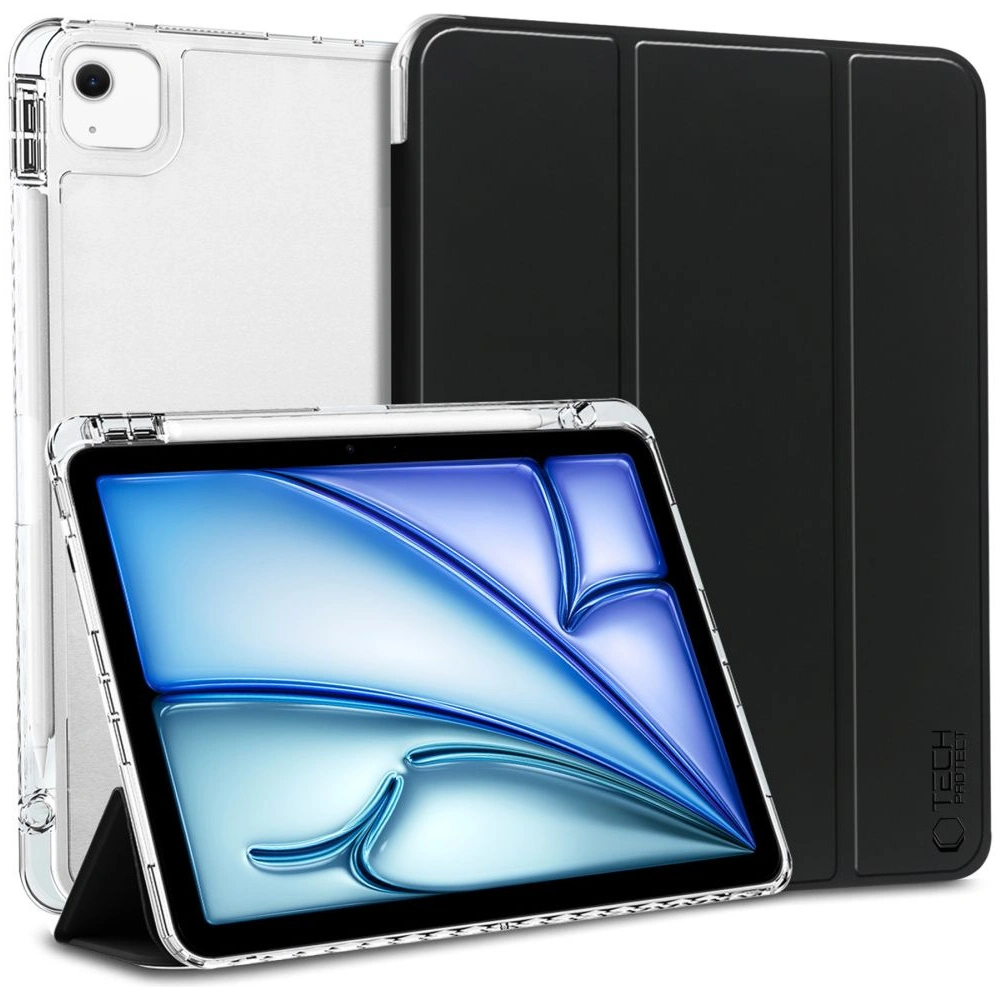 Etui Tech-protect SmartCase Pen Hybrid Apple iPad Air 13" 2024 (6. generacji) black/clear