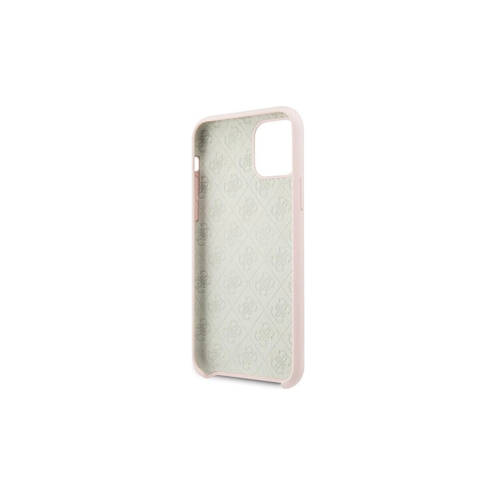 Etui Guess GUHCN65LS4GLP Apple iPhone 11 Pro Max light pink/jasnoróżowy hard case Silicone 4G Tone On Tone