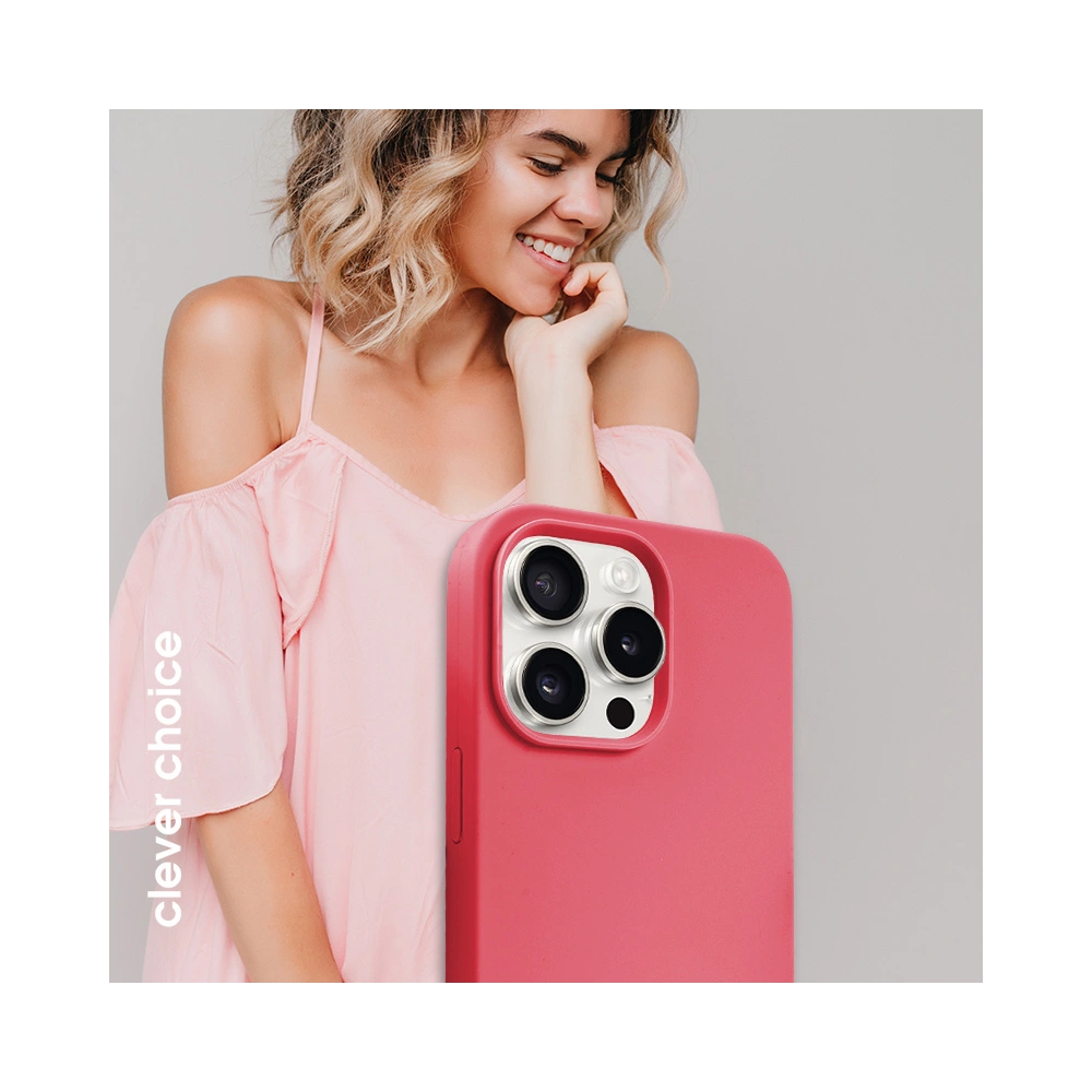 Etui Crong Color Cover Magnetic Apple iPhone 15 Pro MagSafe różowy