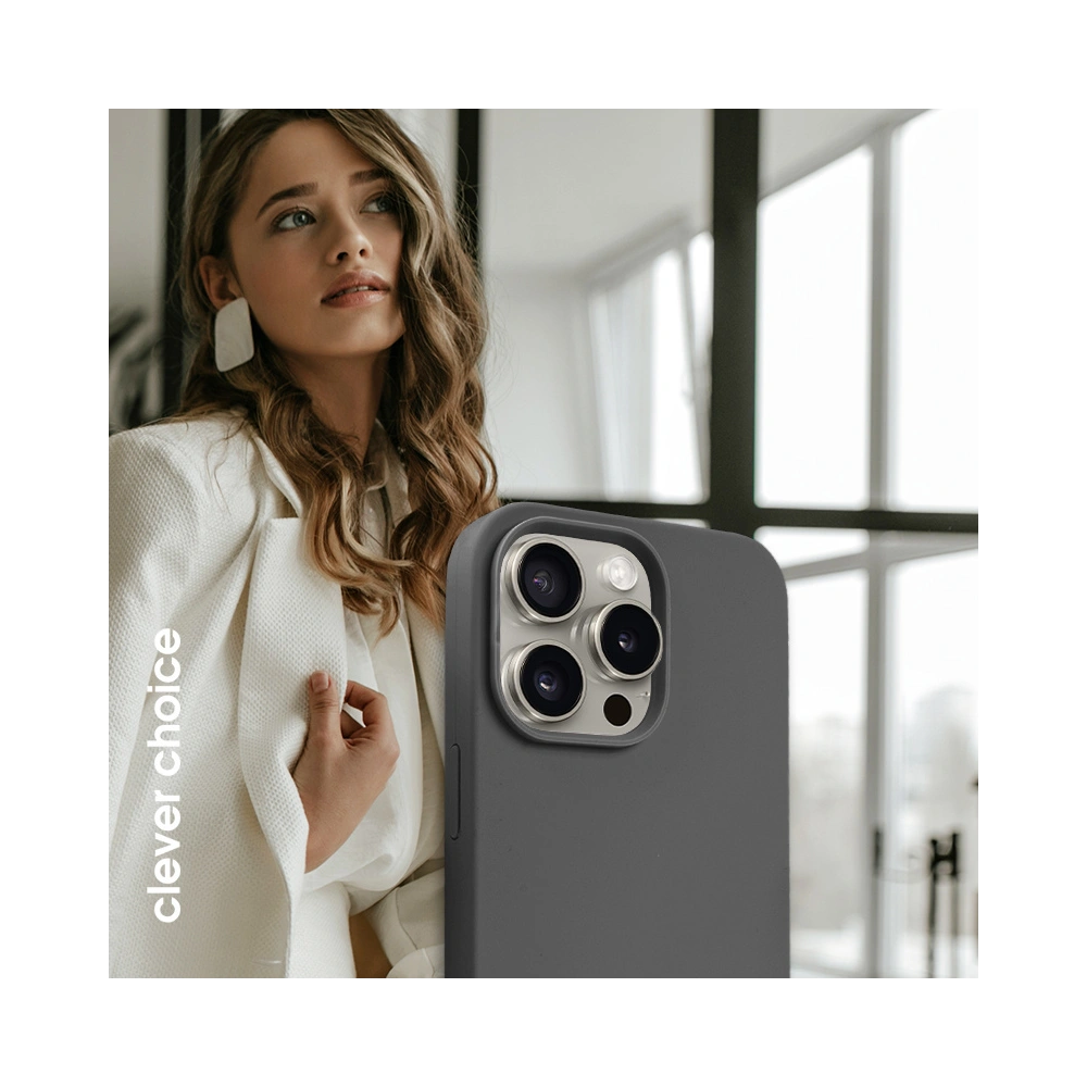 Etui Crong Color Cover Magnetic Apple iPhone 15 Pro MagSafe tytanowy