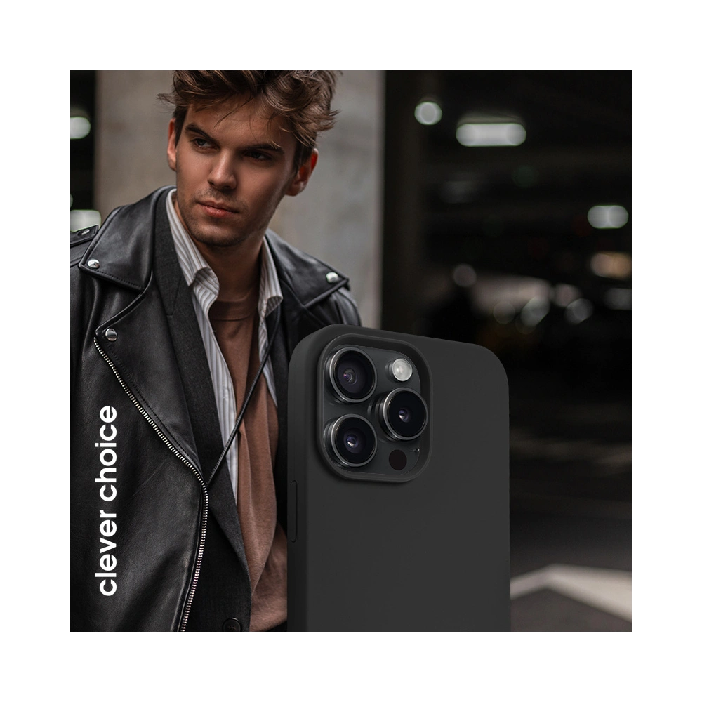 Etui Crong Color Cover Magnetic Apple iPhone 15 Pro Max MagSafe czarny