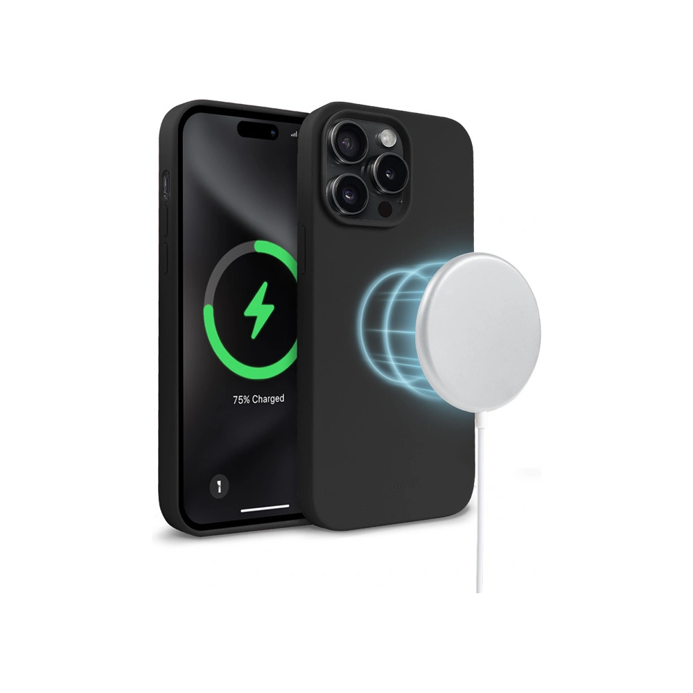 Etui Crong Color Cover Magnetic Apple iPhone 15 Pro Max MagSafe czarny