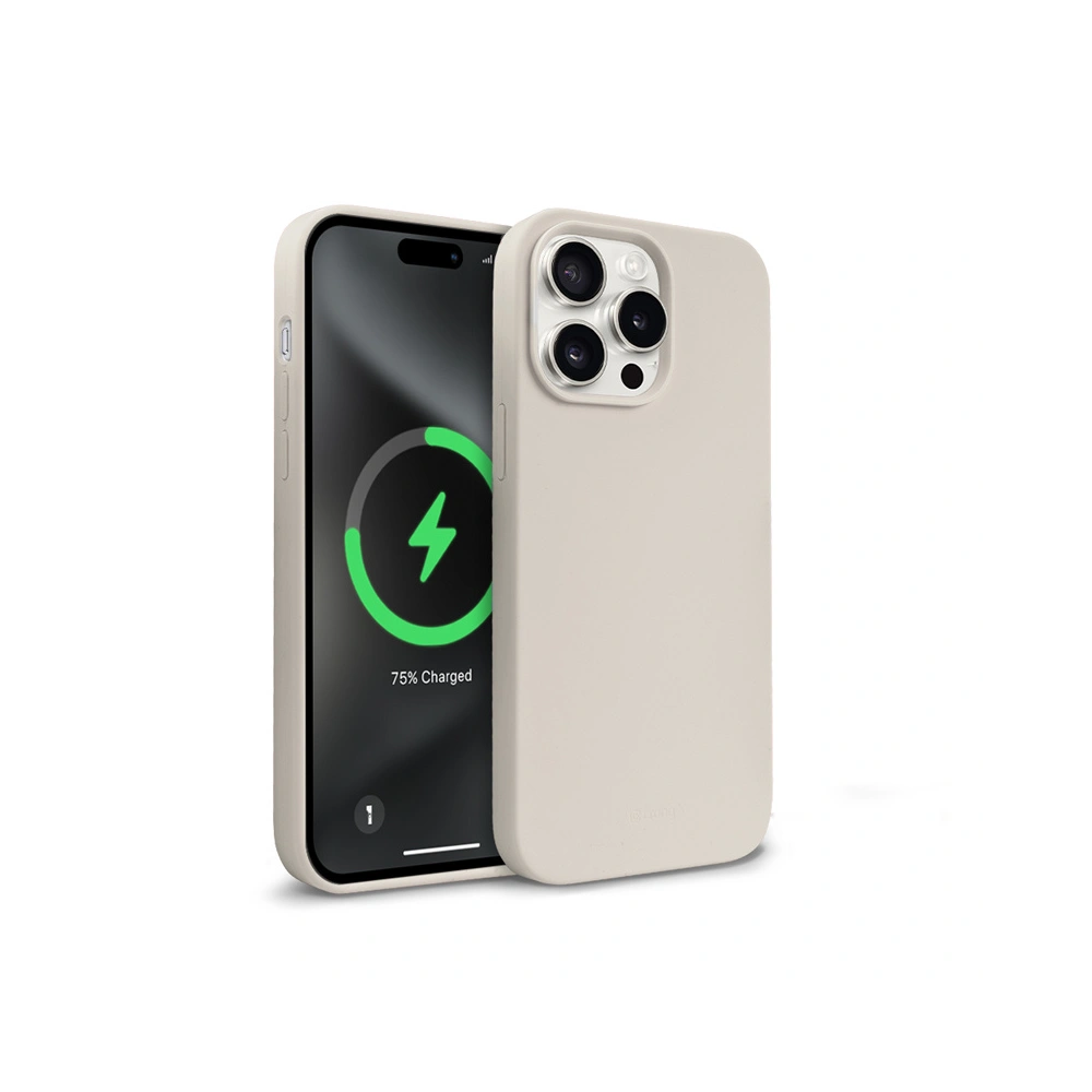 Etui Crong Color Cover Magnetic Apple iPhone 15 Pro Max MagSafe kamienny beż