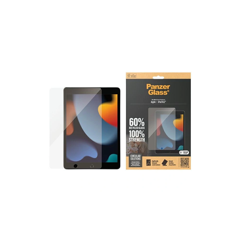 Szkło hartowane PanzerGlass Ultra-Wide Fit Apple iPad 10.2 2019/2020/2021 (7., 8. i 9 generacji)