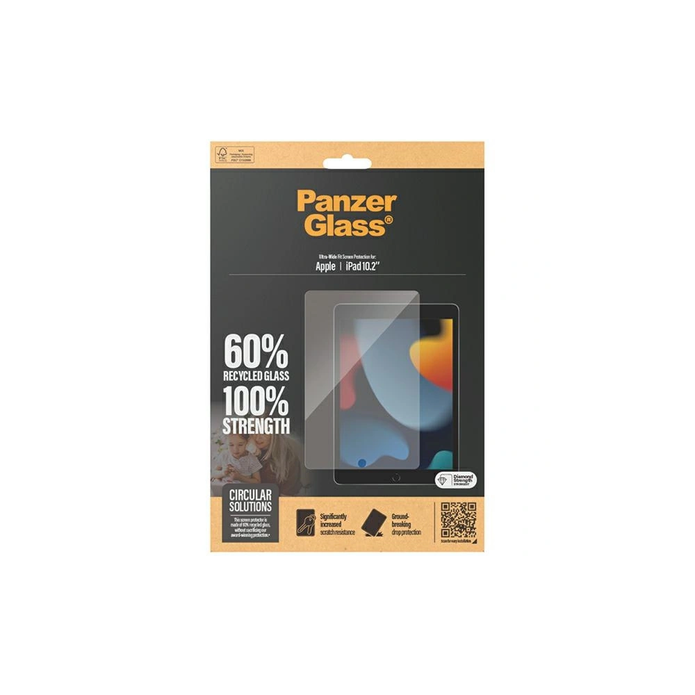 Szkło hartowane PanzerGlass Ultra-Wide Fit Apple iPad 10.2 2019/2020/2021 (7., 8. i 9 generacji)