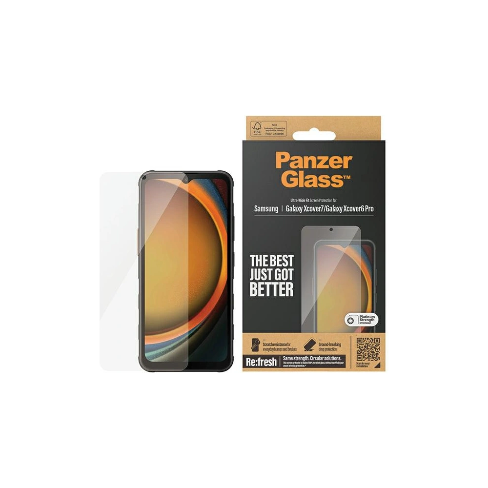 Szkło hartowane PanzerGlass Ultra-Wide Fit Samsung Galaxy Xcover 7 / Xcover 6 Pro