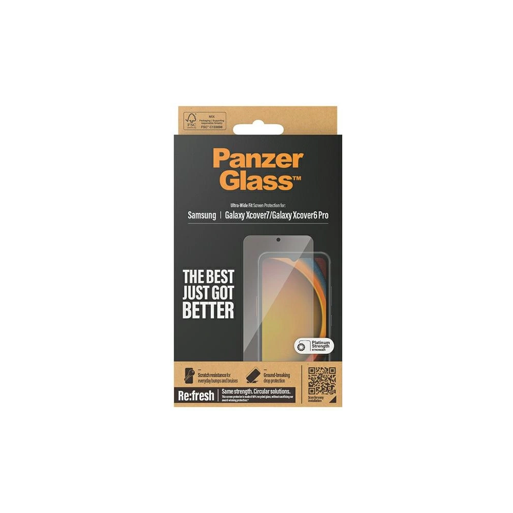 Szkło hartowane PanzerGlass Ultra-Wide Fit Samsung Galaxy Xcover 7 / Xcover 6 Pro