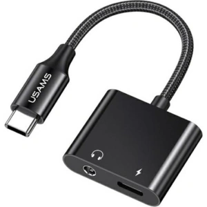 Kup Adapter USAMS AU15 US-SJ598 USB-C / jack 3.5m DAC, USB-C PD 60W schwarz/black - USA1106 - {ean13} - Sklep Home Screen