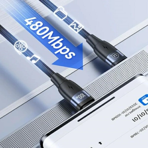 Kup Kabel USAMS U85 US-SJ632 USB-C / USB-C 100W 1.2m PD Rychlé nabíjení černý/black - USA1110 - {ean13} - Sklep Home Screen