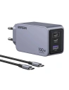 Síťová nabíječka UGREEN Nexode Pro 100W GaN USB-A, 2xUSB-C šedá