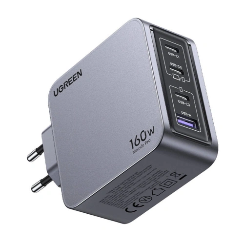 Kup Síťová nabíječka UGREEN Nexode Pro 160W GaN USB-A, 3xUSB-C šedá - UGR1838 - {ean13} - Sklep Home Screen