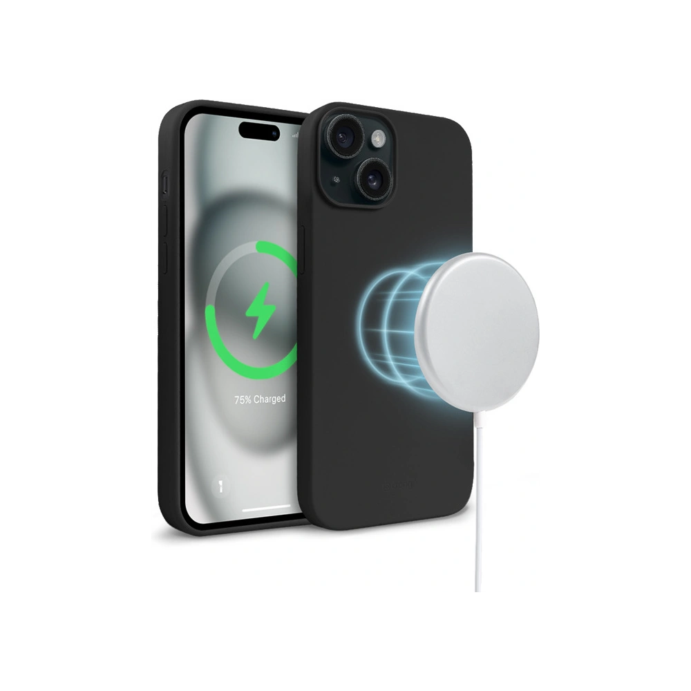 Etui Crong Color Cover Magnetic Apple iPhone 15 MagSafe czarny
