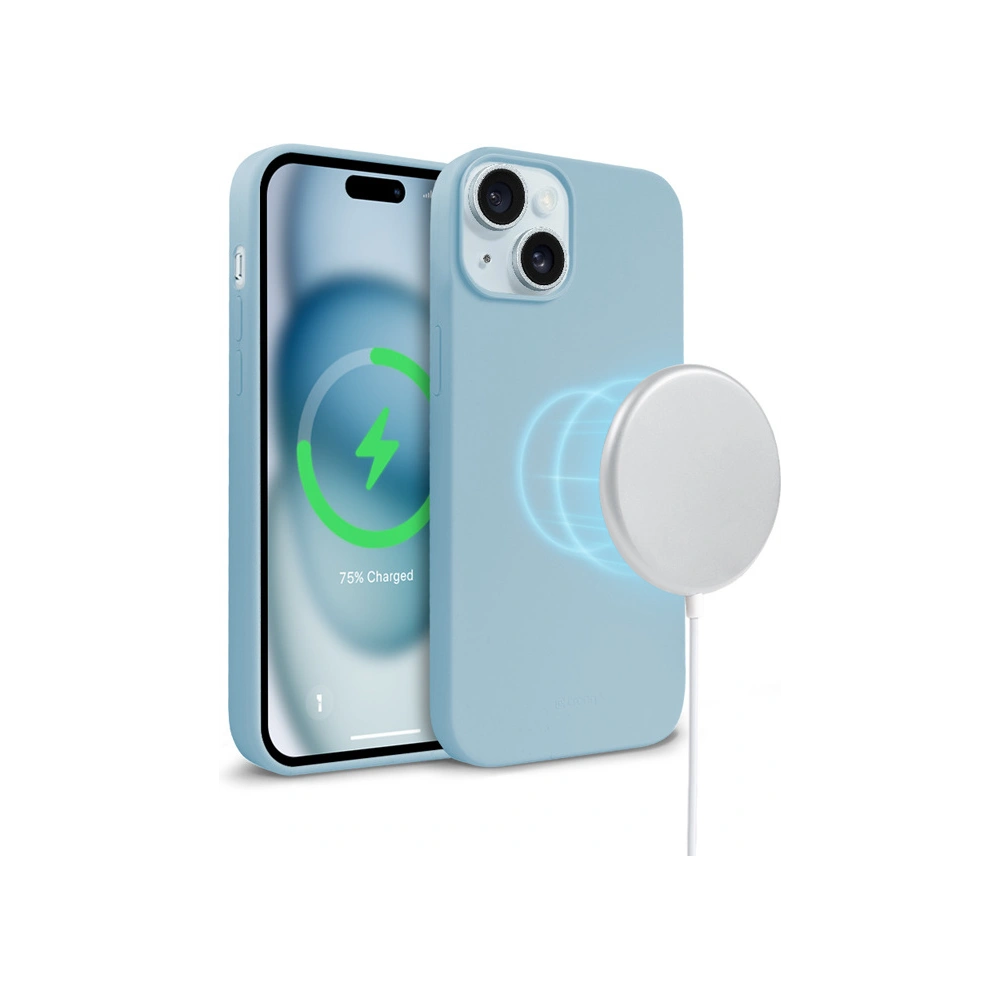 Etui Crong Color Cover Magnetic Apple iPhone 15 MagSafe niebieski