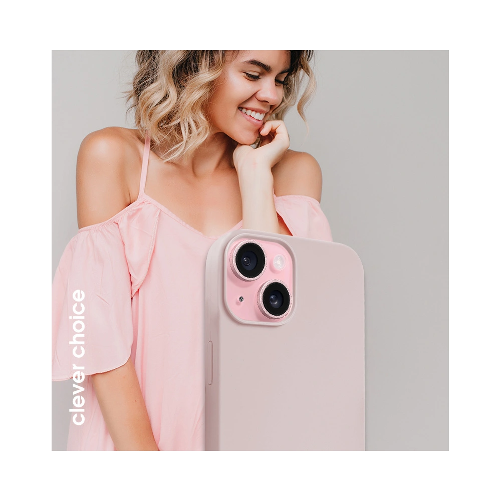 Etui Crong Color Cover Magnetic Apple iPhone 15 MagSafe piaskowy róż