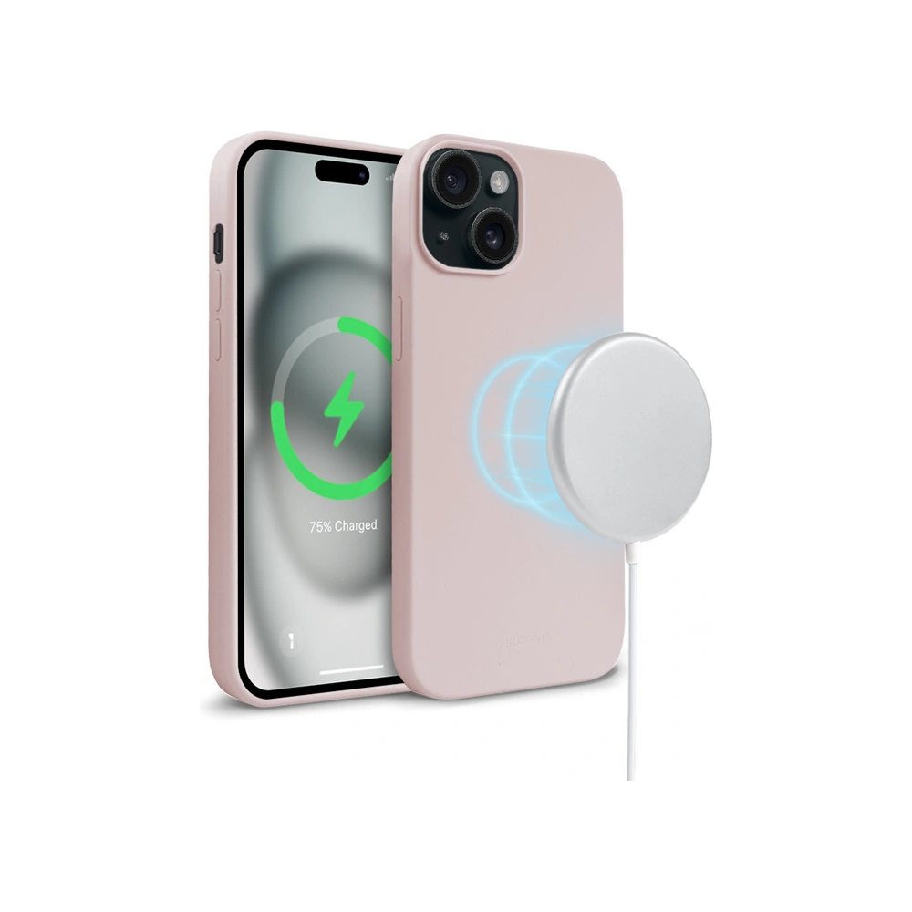 Etui Crong Color Cover Magnetic Apple iPhone 15 MagSafe piaskowy róż