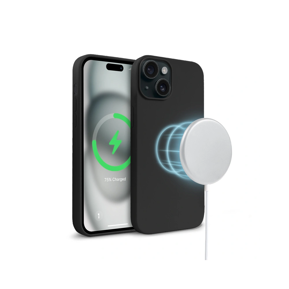 Etui Crong Color Cover Magnetic Apple iPhone 15 Plus MagSafe czarny