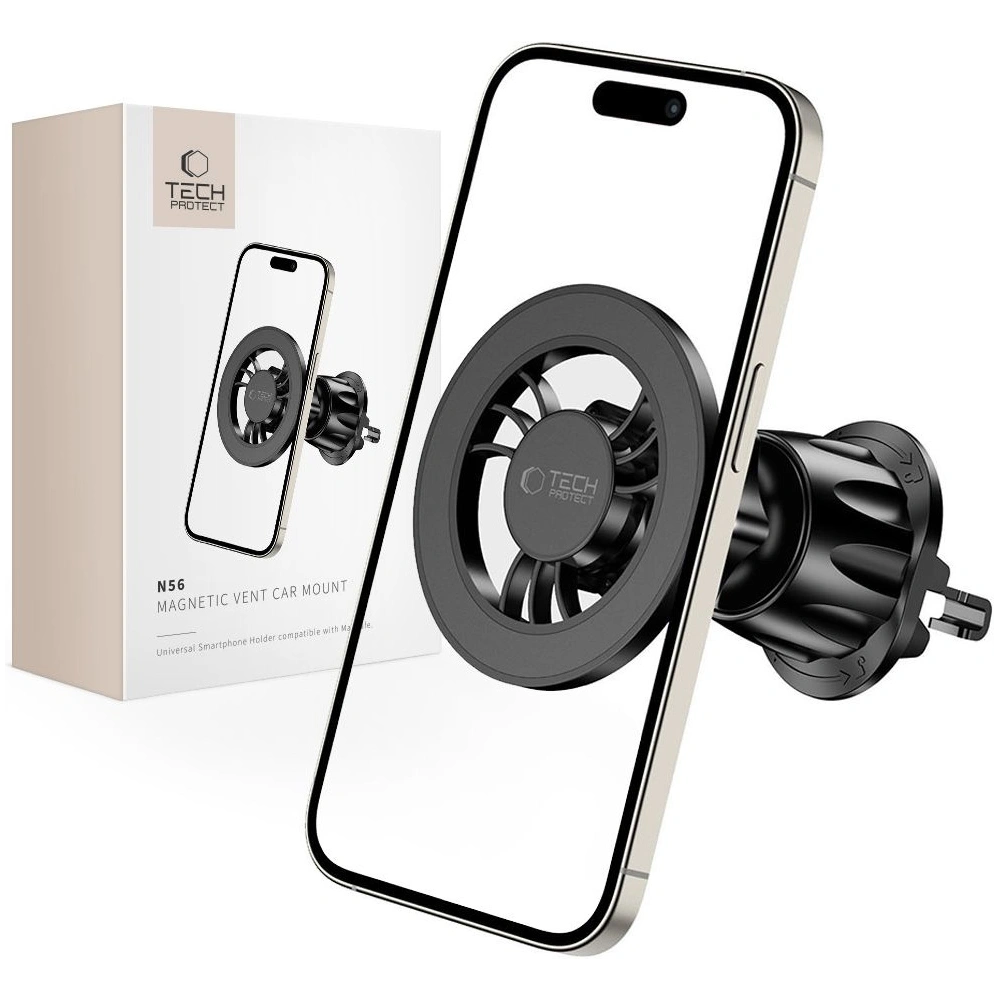 Uchwyt samochodowy do kratki Tech-Protect N56 Magnetic Magsafe Vent Car Mount Black