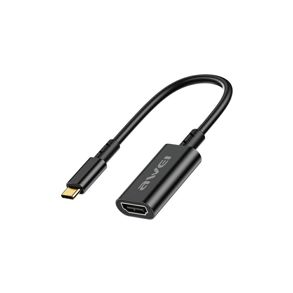 Adapter AWEI CL-217T USB-C / HDMI 4K@30HZ czarny/black
