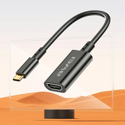Kup AWEI CL-217T USB-C / HDMI 4K@30HZ adapter fekete - AWEI190 - {ean13} - Sklep Home Screen
