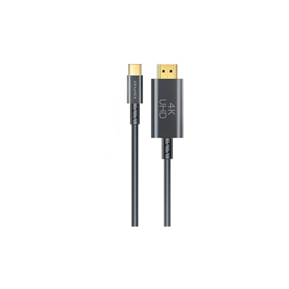 Kabel AWEI CL-212T USB-C / HDMI 4K@30HZ czarny/black