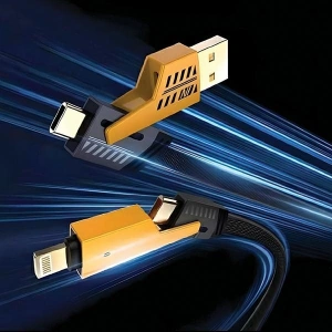 Buy AWEI CL-226 cable 4in1 USB-C / Lightning black - AWEI192 - {ean13} - Home Screen Store Europe