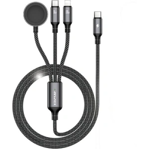 Kup Kabel 3w1 AWEI W23 USB-C 100W / Lightning 10W / Watch 2.5W černý/black - AWEI193 - {ean13} - Sklep Home Screen